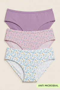 Zivame Low Rise Full Coverage Hipster Panty (Pack of 3) - Multicolor — thumbnail 1